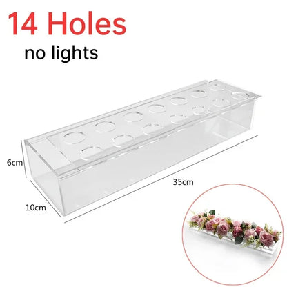 Transparent Flower Vase – Elegant Centerpiece for Dining or Events