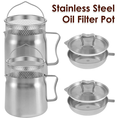 Oil Filter Fry Basket & Storage Pot