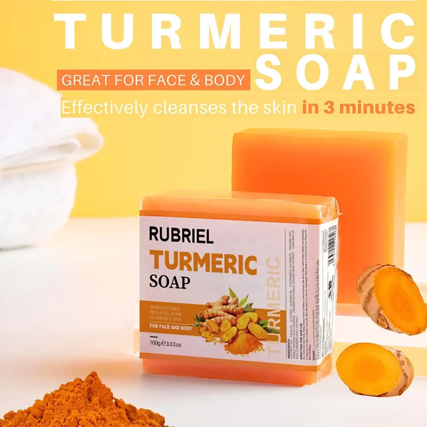 Turmeric Glow Soap – Fades Dark Spots & Evens Skin Tone