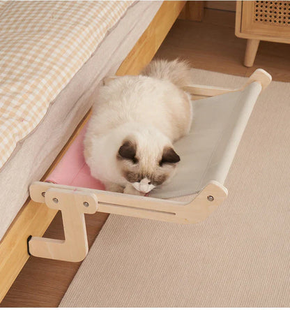 Cozy Cat Hammock – Wooden Hanging Bed