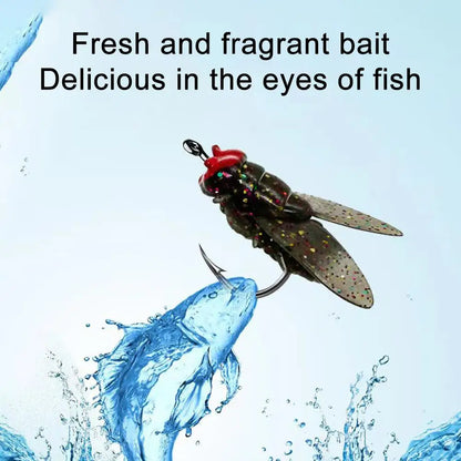 Fly Fishing Bait Hooks – 20PCS Soft Bionic Lures with Fish Attractant