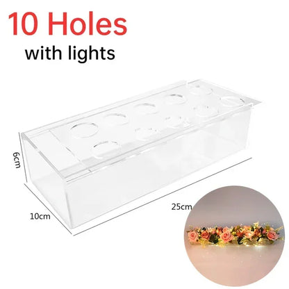 Transparent Flower Vase – Elegant Centerpiece for Dining or Events