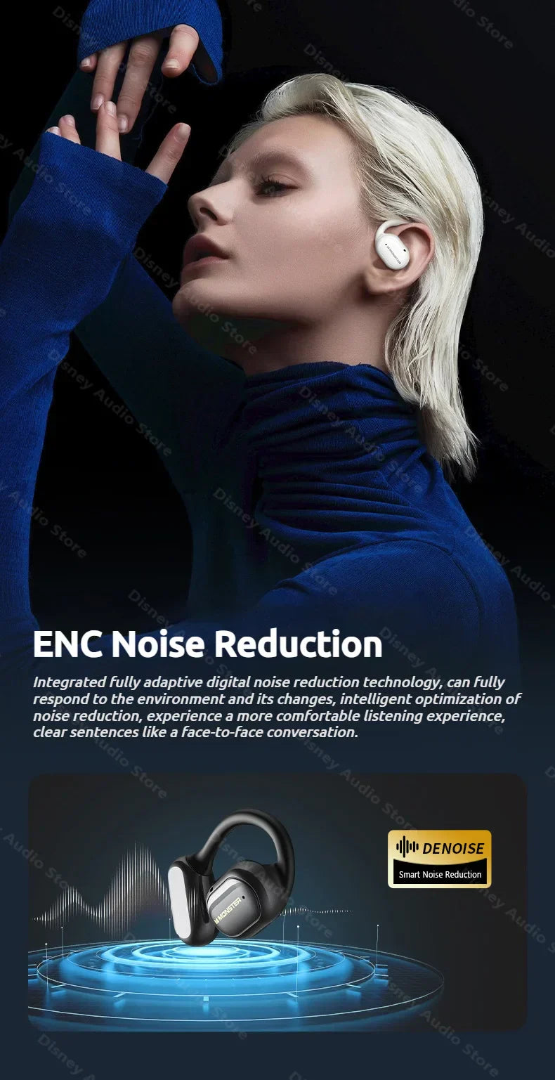 Wireless Open-Ear Sports Headphones – Bluetooth 5.4 + TF Card Support