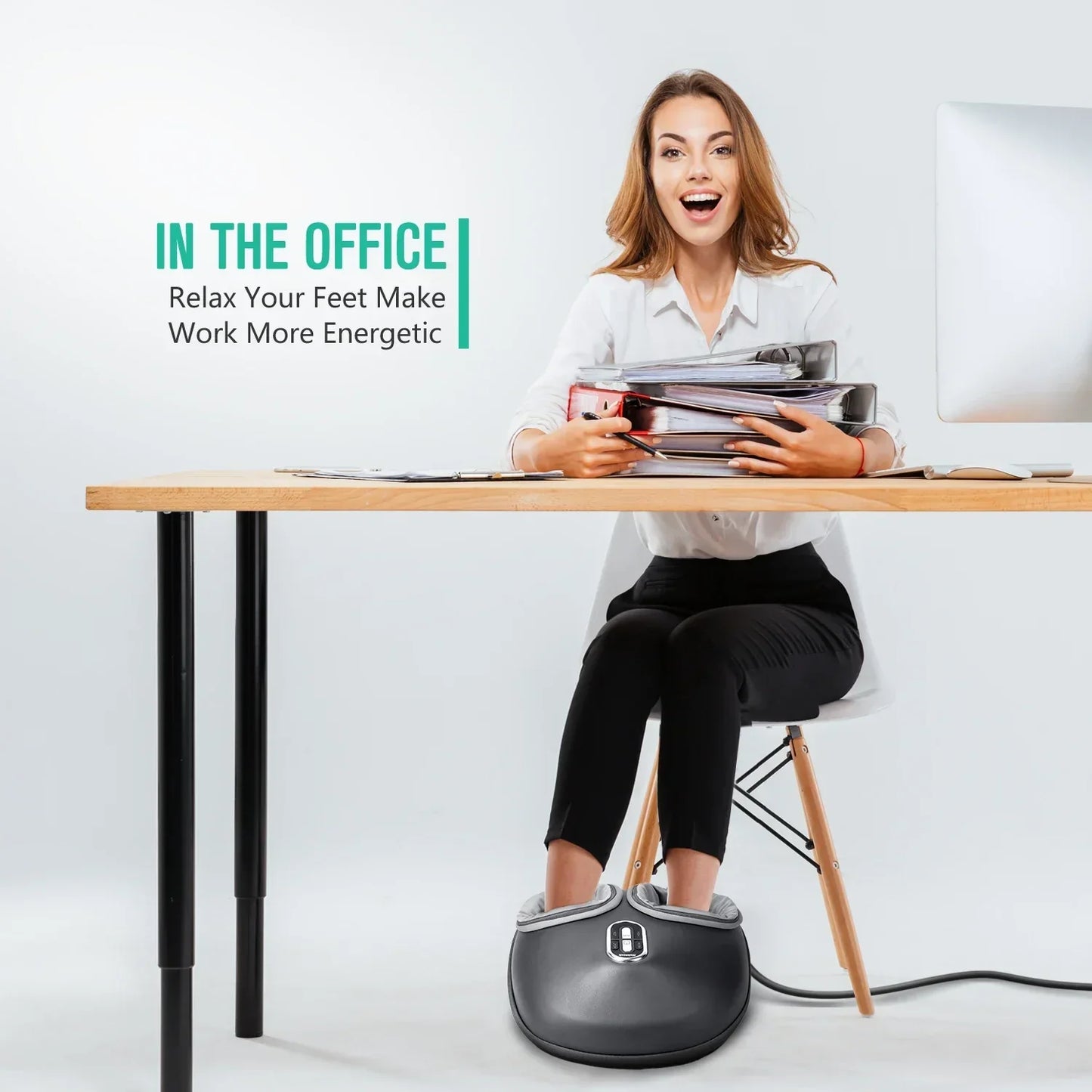 Shiatsu Foot Massager – Deep Knead with Heat & Air Compression