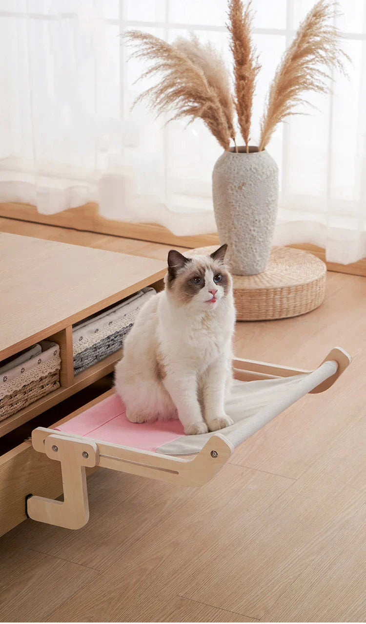Cozy Cat Hammock – Wooden Hanging Bed