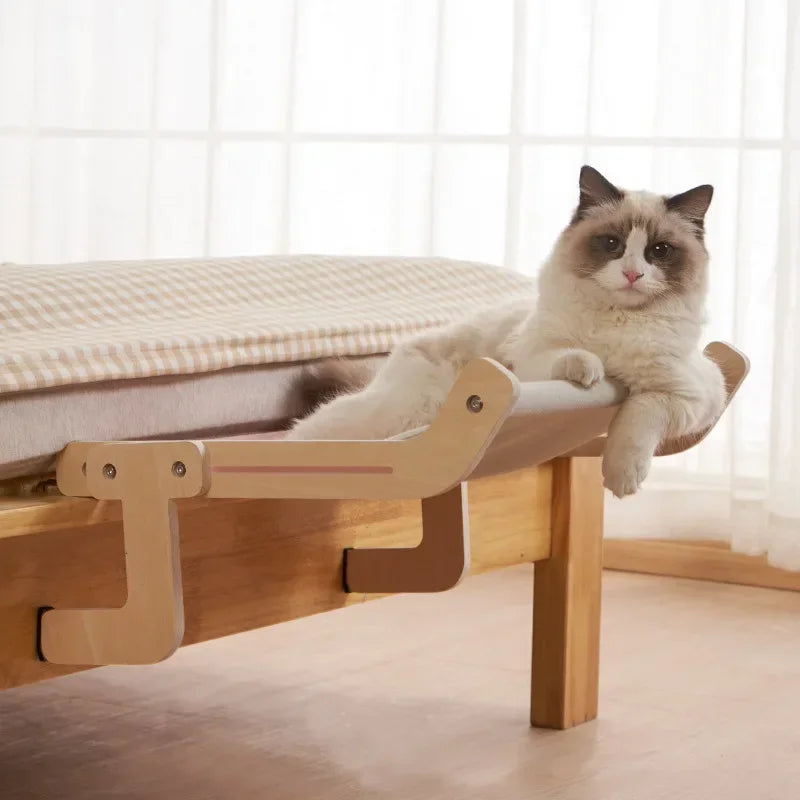 Cozy Cat Hammock – Wooden Hanging Bed