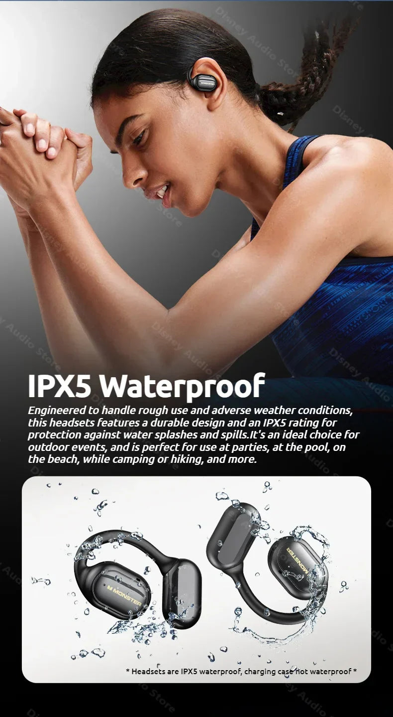 Wireless Open-Ear Sports Headphones – Bluetooth 5.4 + TF Card Support