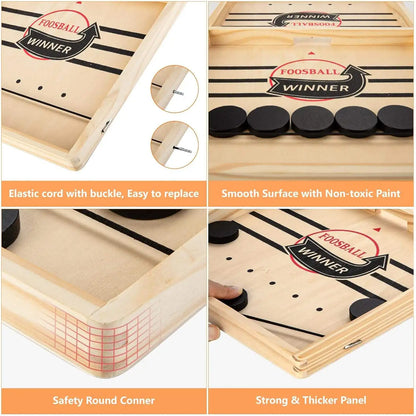 Fast Sling Puck Game – Wooden Table Battle for Kids & Parents
