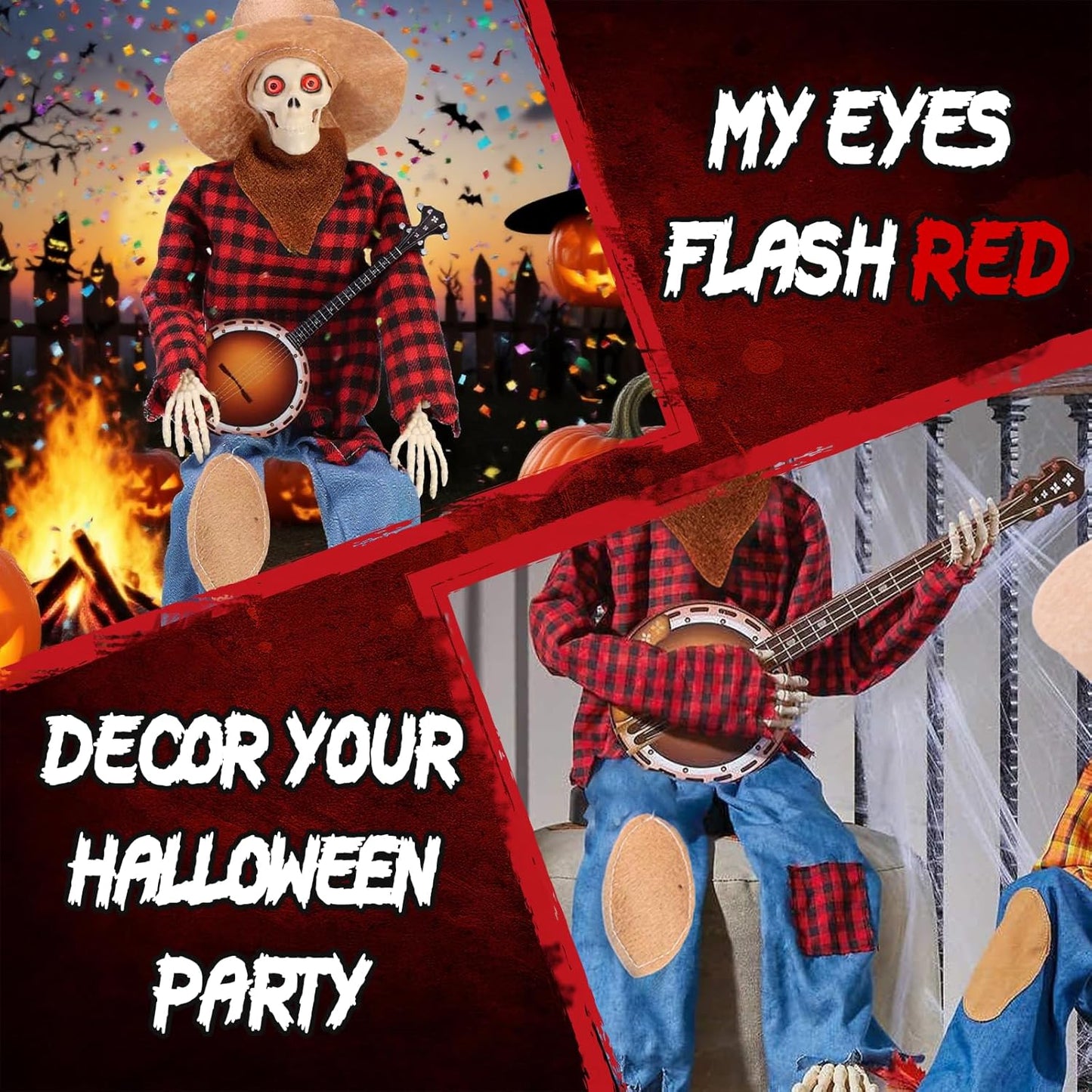 Hilarious Banjo Skeleton Duo