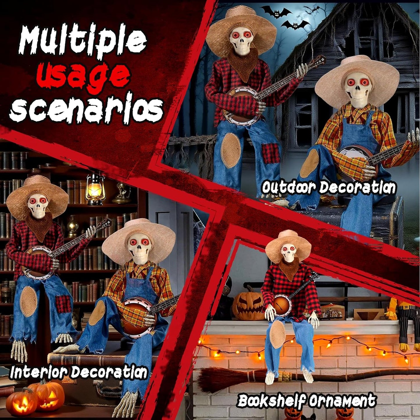 Hilarious Banjo Skeleton Duo