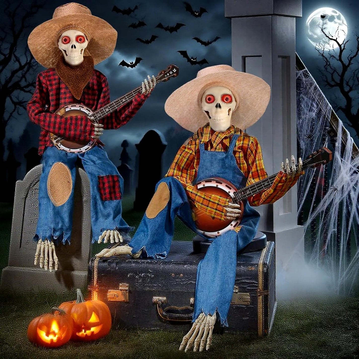 Hilarious Banjo Skeleton Duo