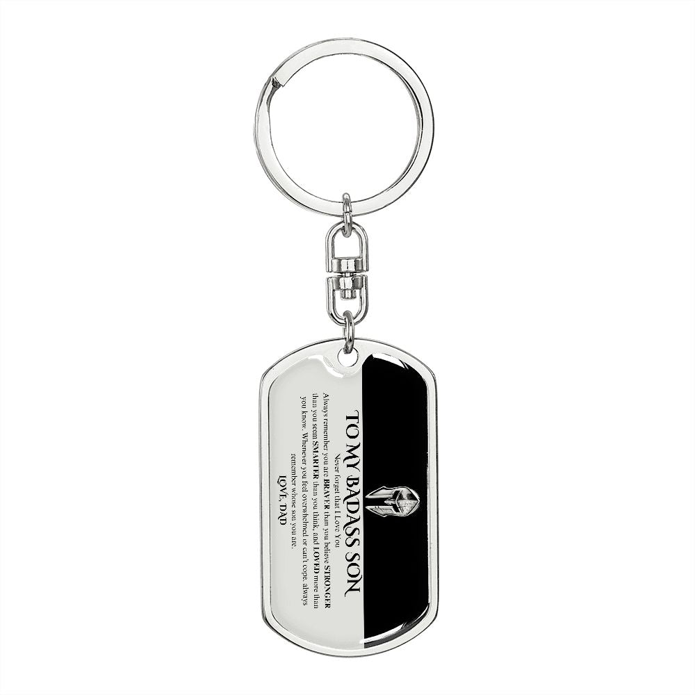 TO MY SON ] ALWAYS REMEMBER KEY CHAIN (DAD)