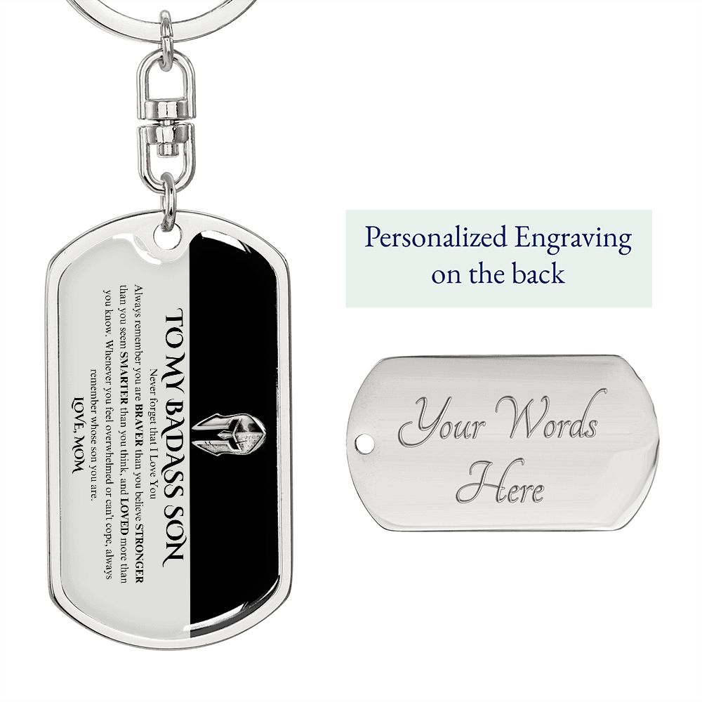 TO MY SON ] ALWAYS REMEMBER KEY CHAIN (MOM)